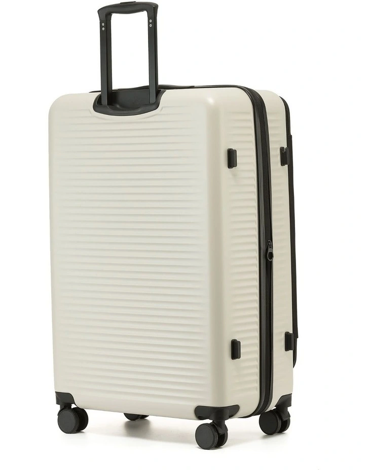 Zen 77cm Large Front Opening Hard Suitcase in Stone image 4