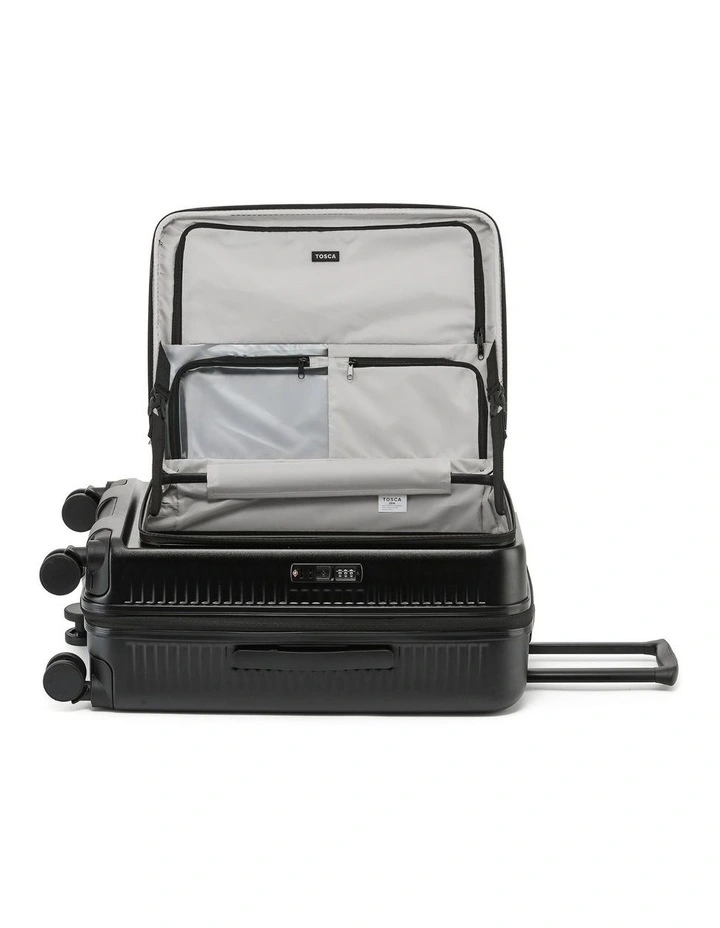 Zen 65cm Medium Front Opening Hard Suitcase in Black image 3