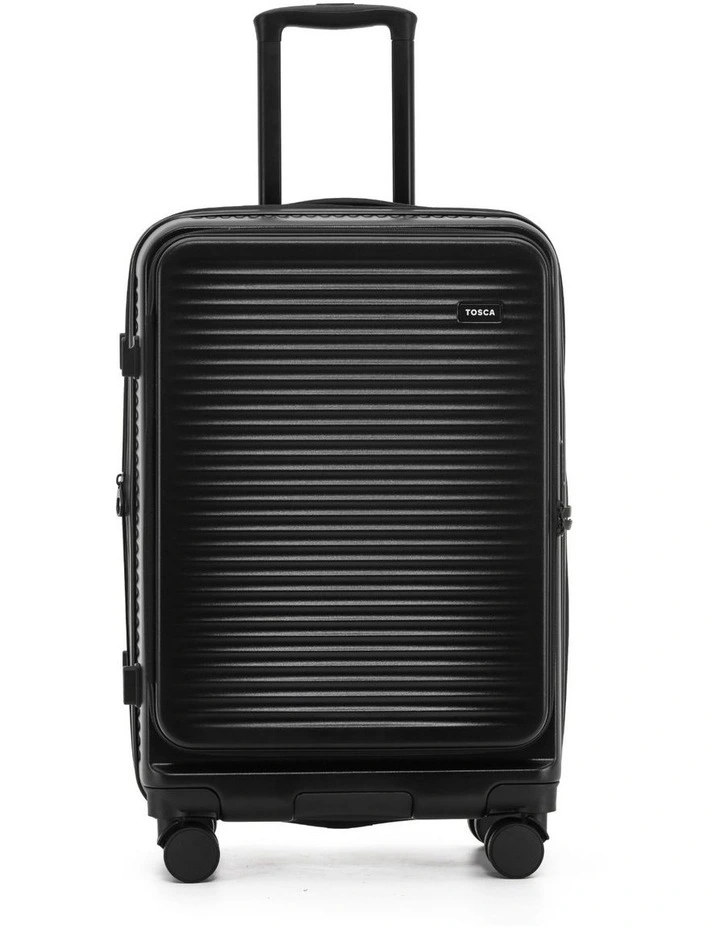 Zen 65cm Medium Front Opening Hard Suitcase in Black image 5