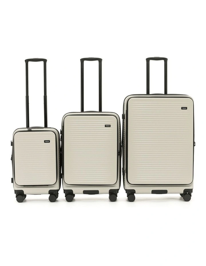 Zen Front Opening Hard Suitcase 3 Piece Set in Stone image 4
