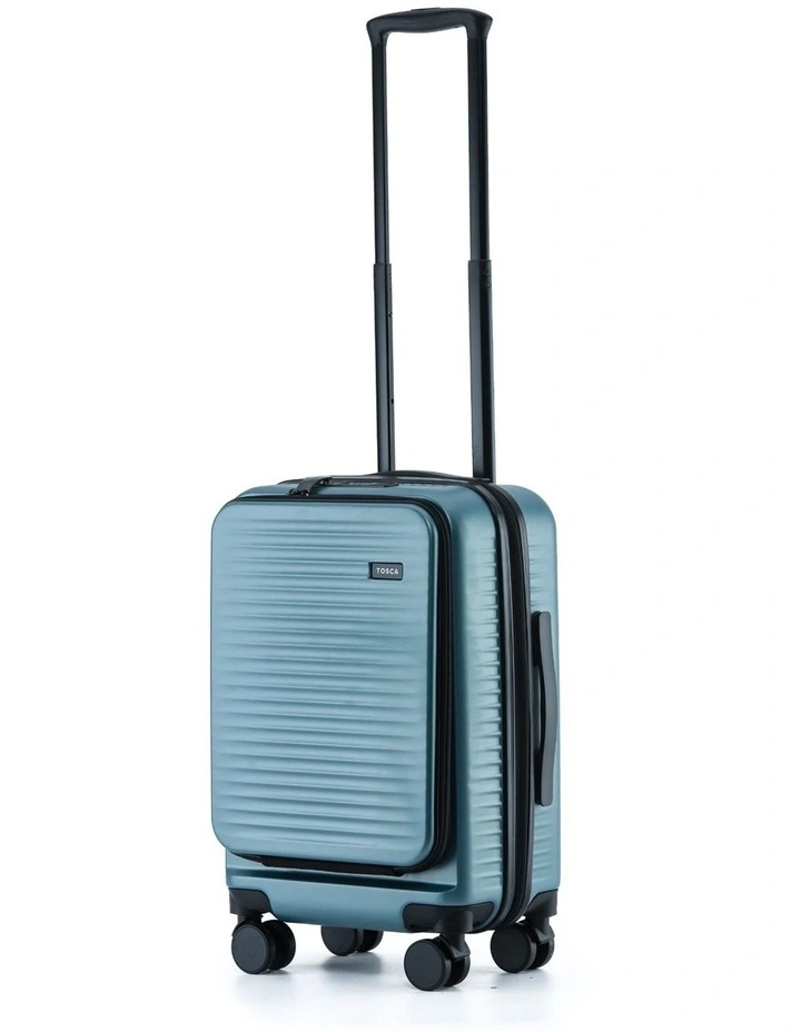 Zen 53cm Small Front Opening Hard Suitcase Carry On in Slate image 1