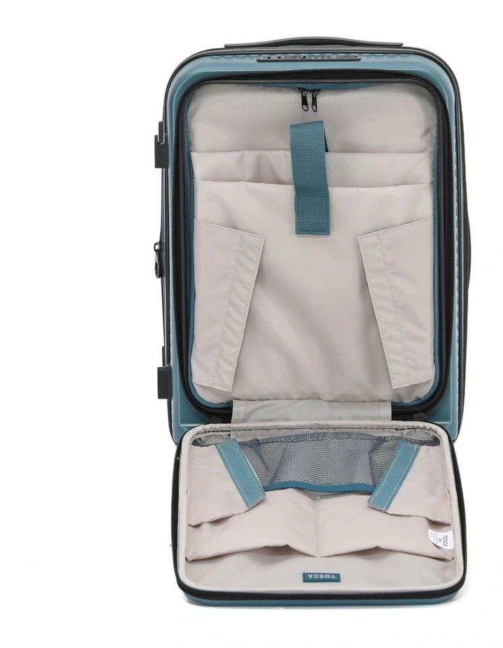 Zen 53cm Small Front Opening Hard Suitcase Carry On in Slate image 2