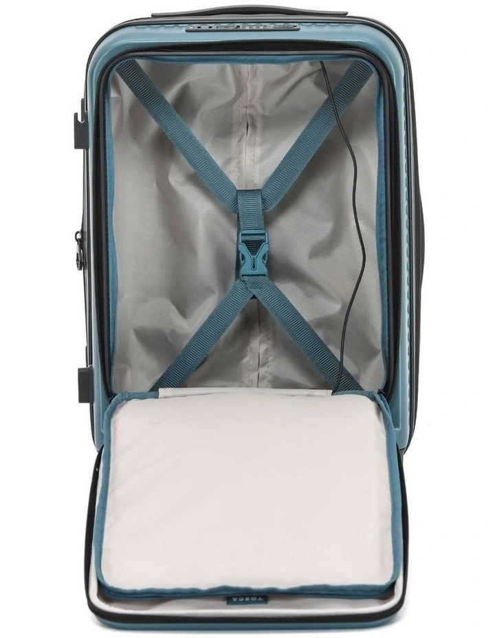 Zen 53cm Small Front Opening Hard Suitcase Carry On in Slate image 3