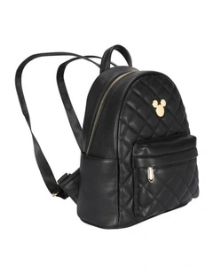 Disney Fashion PU Mickey Backpack - Black