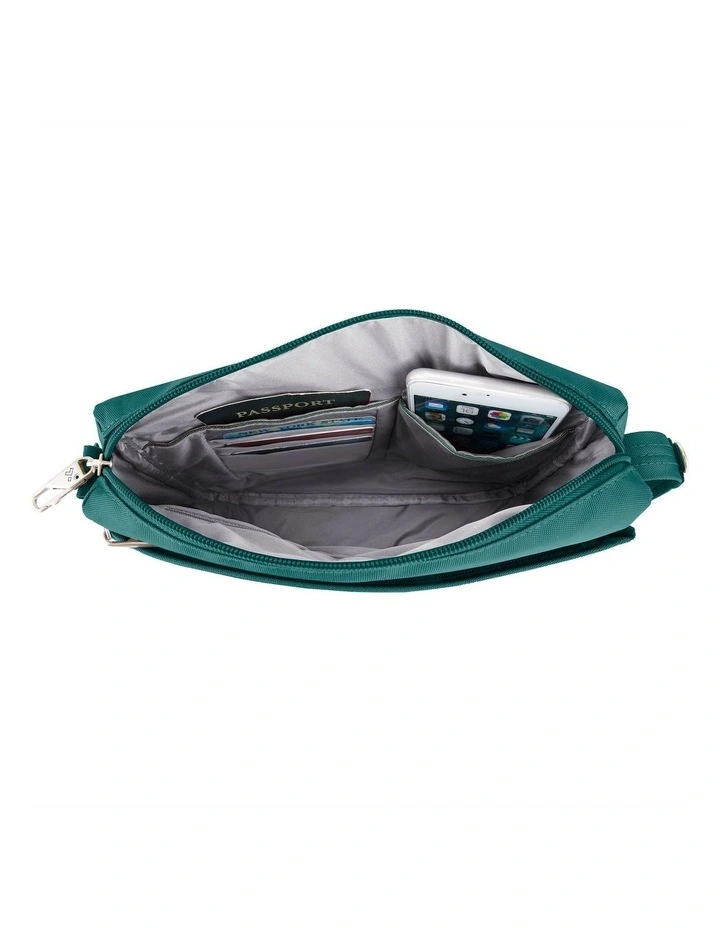 Classic Anti-Theft Small East/West Crossbody Bag in Spruce image 3