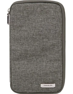 RFID Blocking Family Passport Wallet in Gray Heather