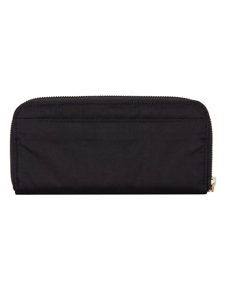 RFID Blocking Single Zip Wallet in Black image 2