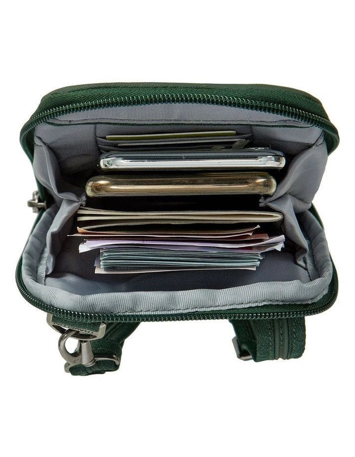 Metro Anti-Theft Stadium Mini Crossbody Bag in Forest Heather image 4