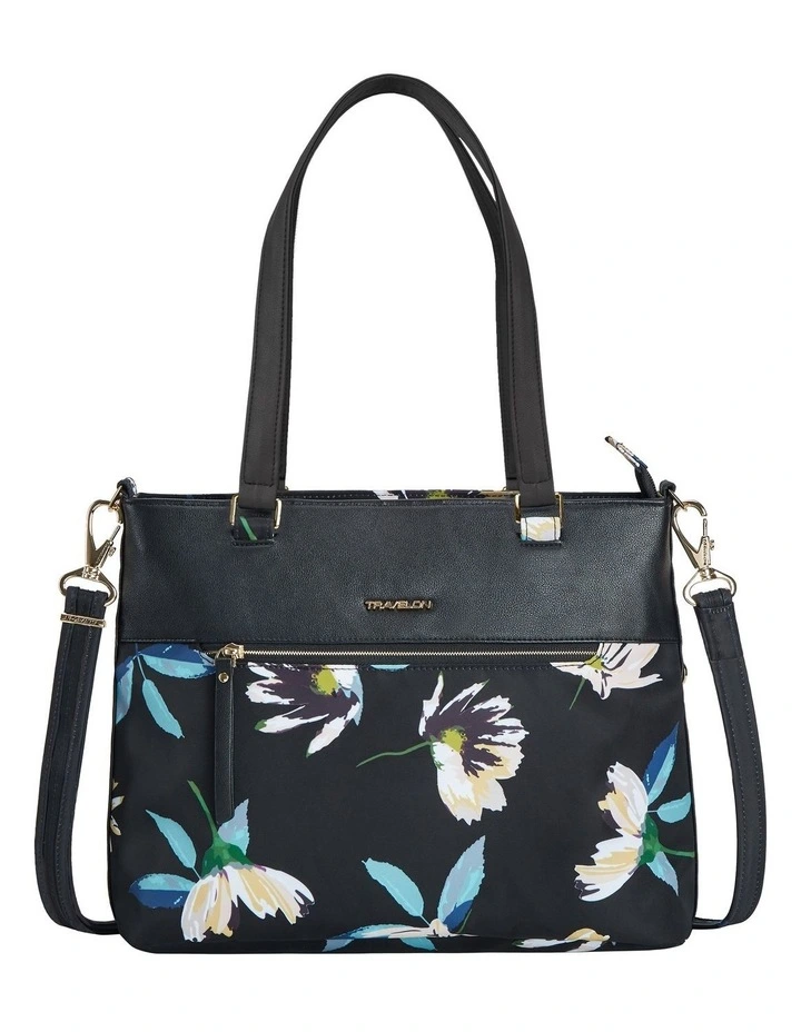 Addison Anti-Theft Tablet Tote in Midnight Floral image 1