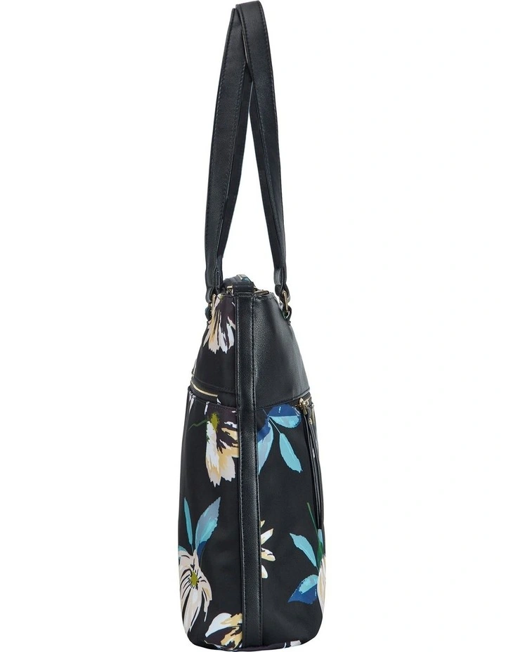 Addison Anti-Theft Tablet Tote in Midnight Floral image 3