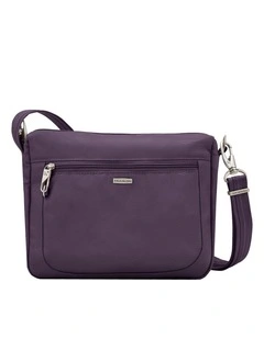 Classic Anti-Theft Small East/West Crossbody Bag in Purple
