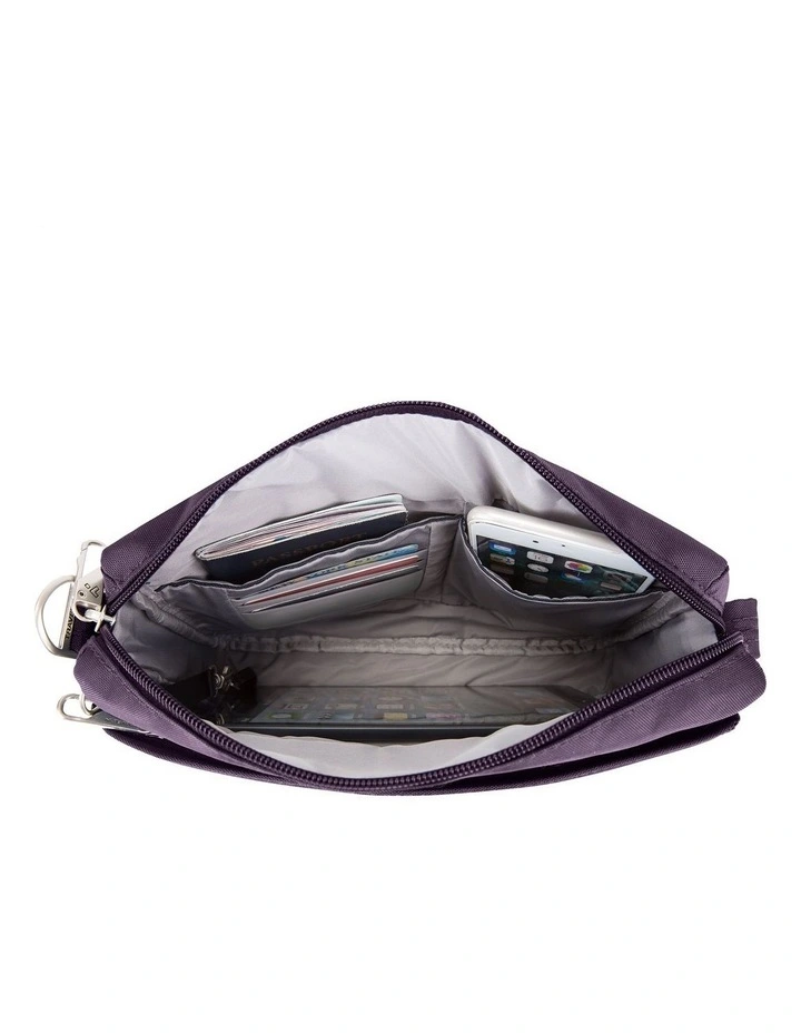 Classic Anti-Theft Small East/West Crossbody Bag in Purple image 3
