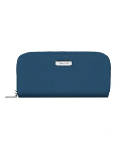 RFID Blocking Single Zip Wallet in Ocean