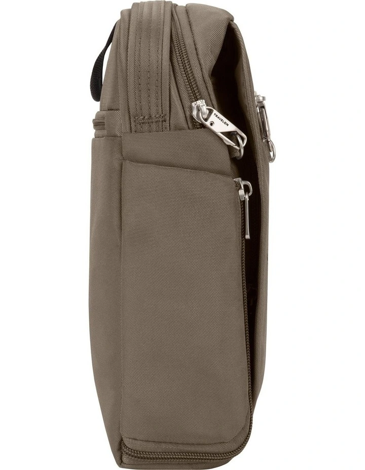 Classic Anti-Theft Tablet Medium Tour Bag in Nutmeg image 3