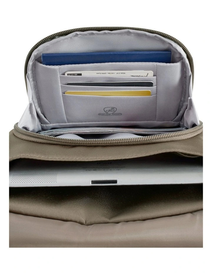 Classic Anti-Theft Tablet Medium Tour Bag in Nutmeg image 5