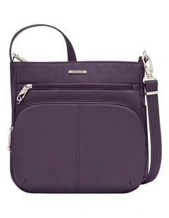 Classic Anti-Theft North/South Crossbody Bag in Purple