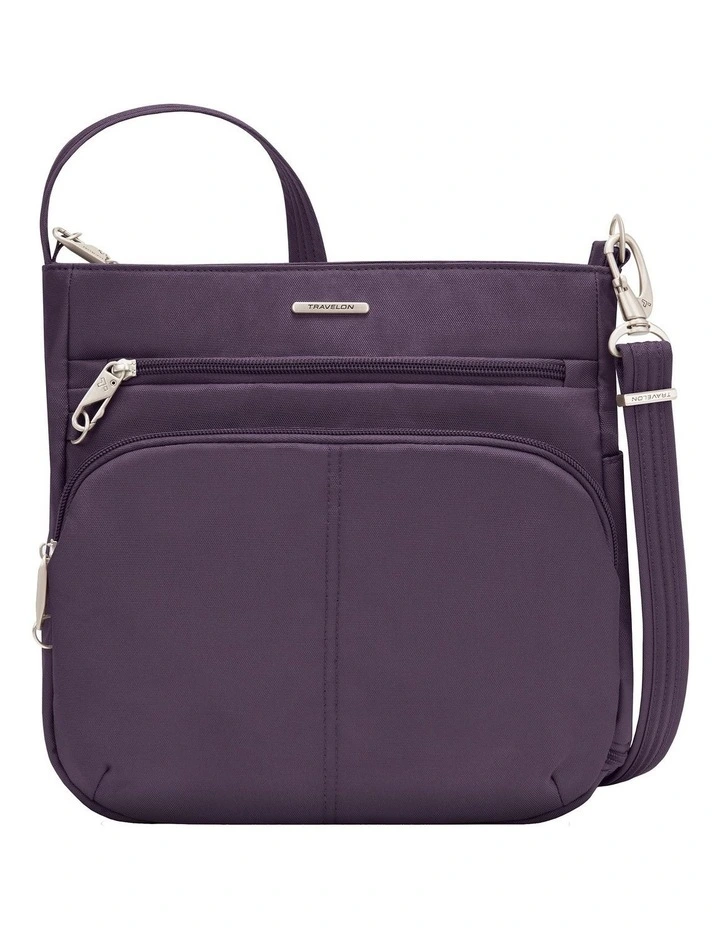 Classic Anti-Theft North/South Crossbody Bag in Purple image 1