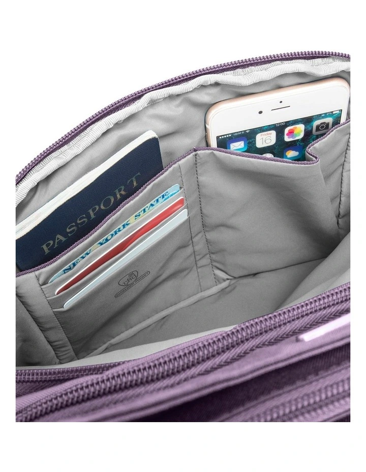 Classic Anti-Theft North/South Crossbody Bag in Purple image 5
