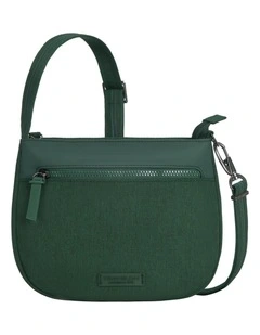 Metro Anti-Theft Saddle Crossbody Bag in Forest Heather