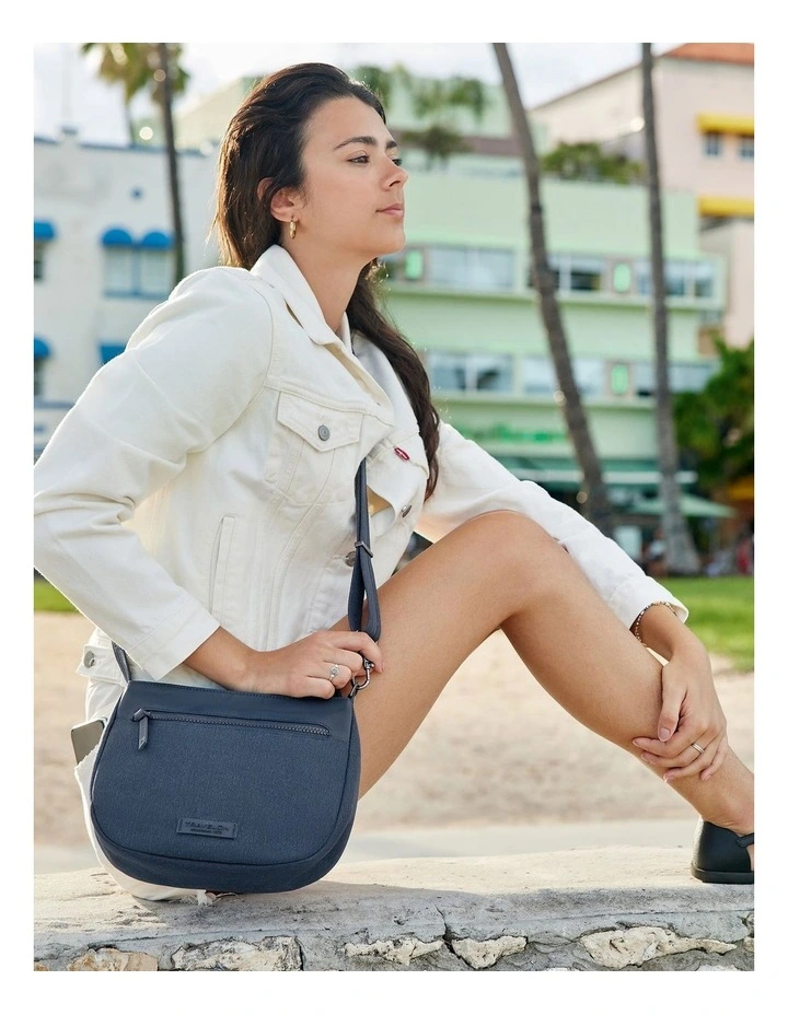 Metro Anti-Theft Saddle Crossbody Bag in Forest Heather image 6