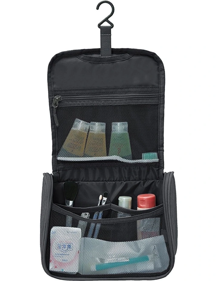 Hanging Toiletry Case in Black image 5