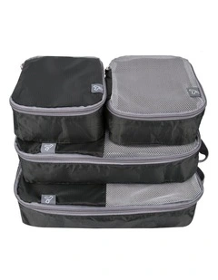 Set of 4 Packing Organizers in Black