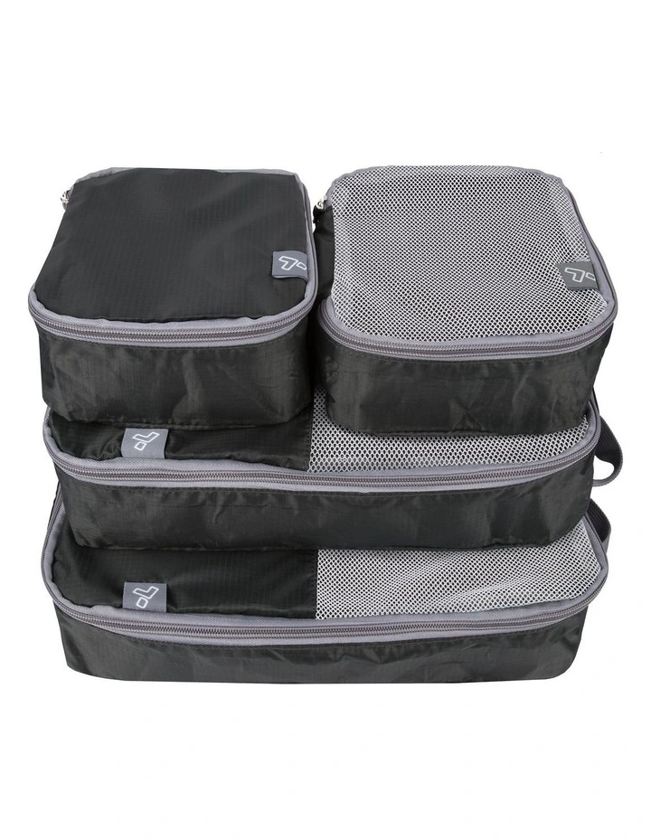 Set of 4 Packing Organizers in Black image 1