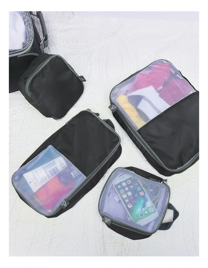 Set of 4 Packing Organizers in Black image 4