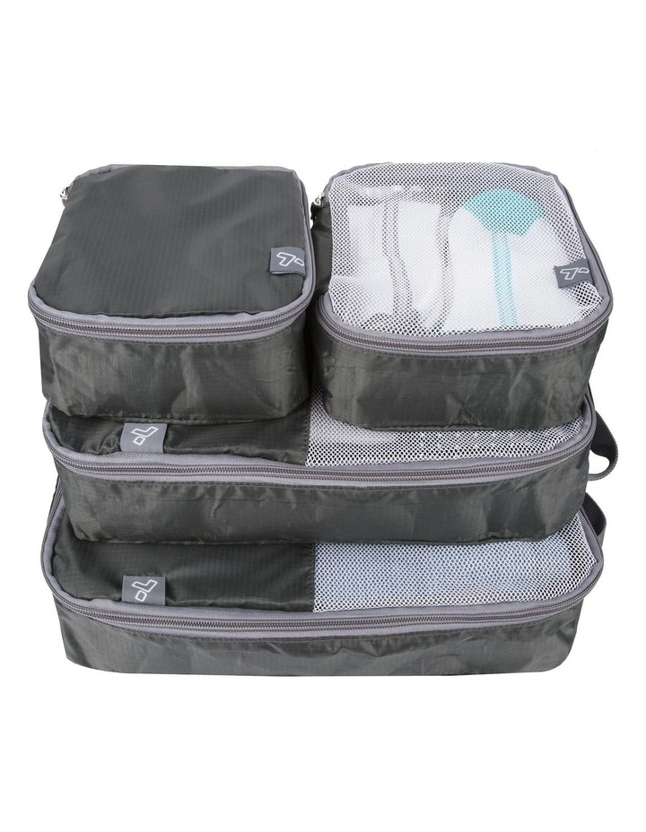 Set of 4 Packing Organizers Charcoal image 2
