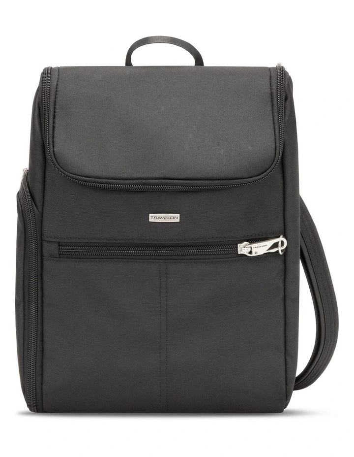 Classic Anti-Theft Small Convertible Tablet Backpack in Black image 1