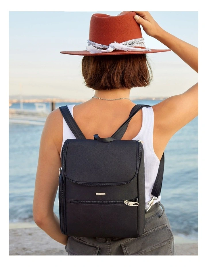 Classic Anti-Theft Small Convertible Tablet Backpack in Black image 6