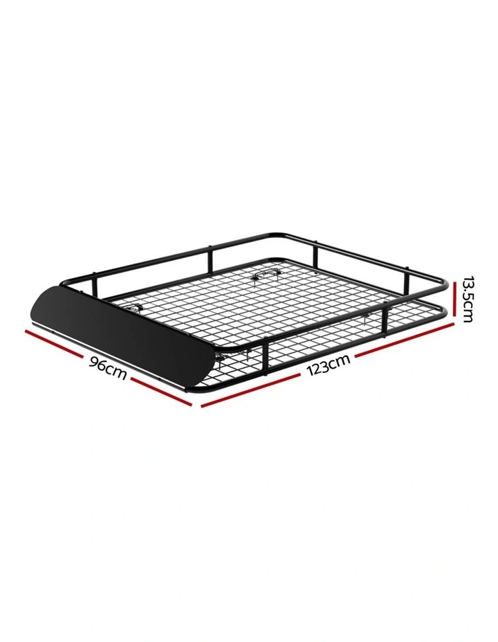 Universal Car Roof Rack Basket Luggage Vehicle Cargo Carrier 123cm Black image 2
