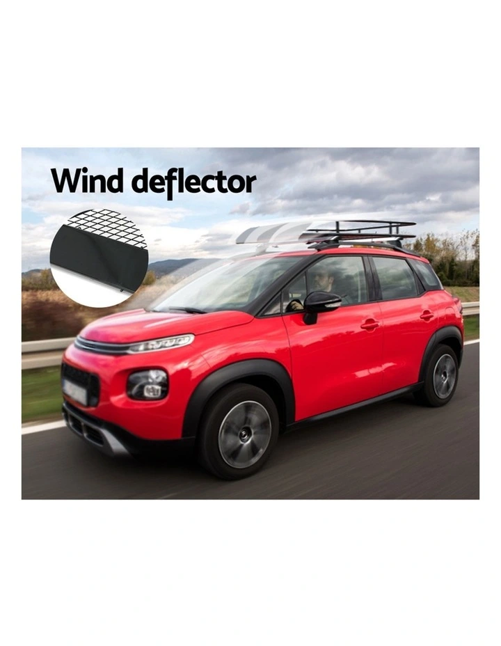 Universal Car Roof Rack Basket Luggage Vehicle Cargo Carrier 123cm Black image 7
