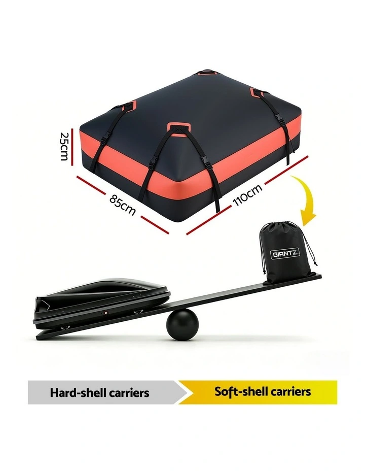 Universal RoofTop Cargo Bag Waterproof Car Luggage Carrier 15 Cubic Ft image 4