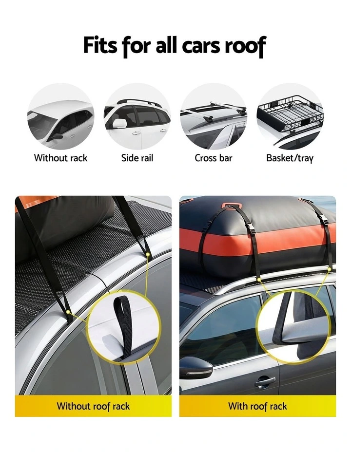 Universal RoofTop Cargo Bag Waterproof Car Luggage Carrier 15 Cubic Ft image 5