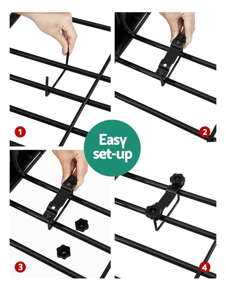 Universal Car Roof Rack Basket Luggage Vehicle Cargo Carrier 111cm in Black image 6