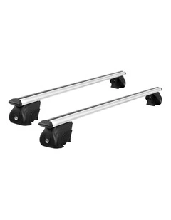 Universal Car Roof Racks Pod Aluminum Cross Bars Upgraded Holder 111cm in Silver