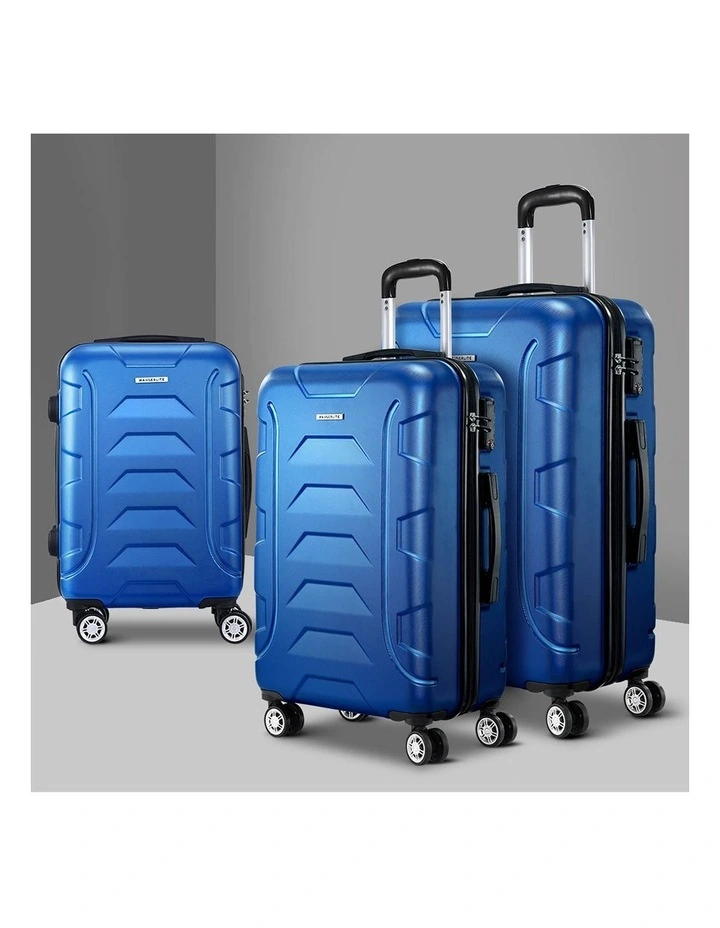 Travel Suitcase Set in Blue image 2