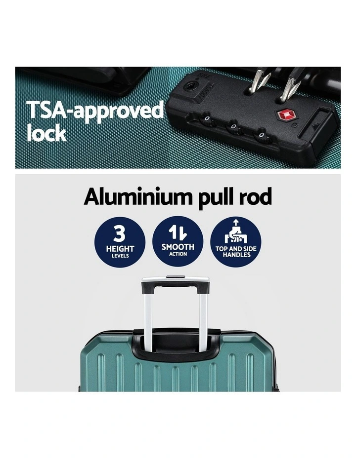 Travel Suitcase Carry On 75cm in Green image 6