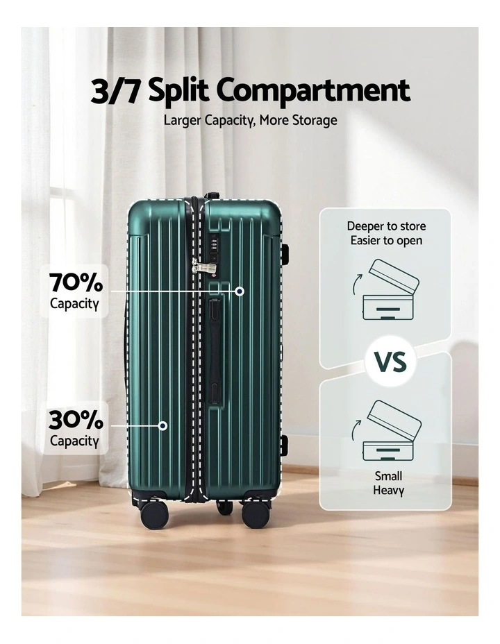 Trunk Luggage Suitcase in Green image 5