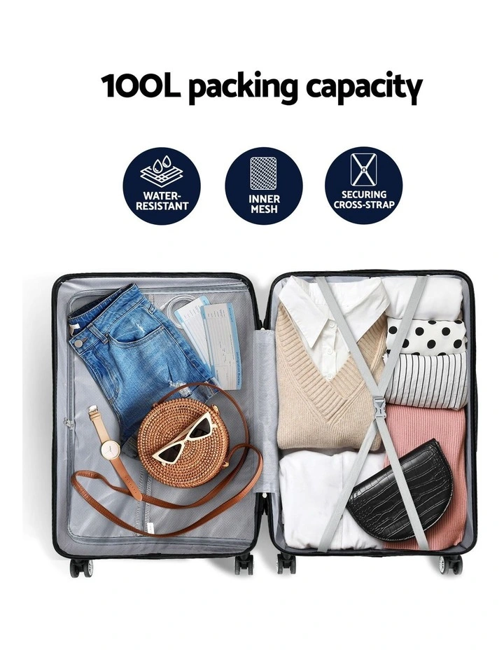 Travel Suitcase Set in Rose Gold image 3