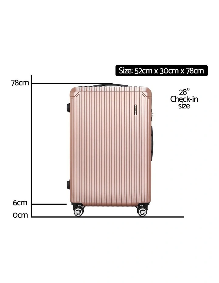 Travel Suitcase Set in Rose Gold image 4