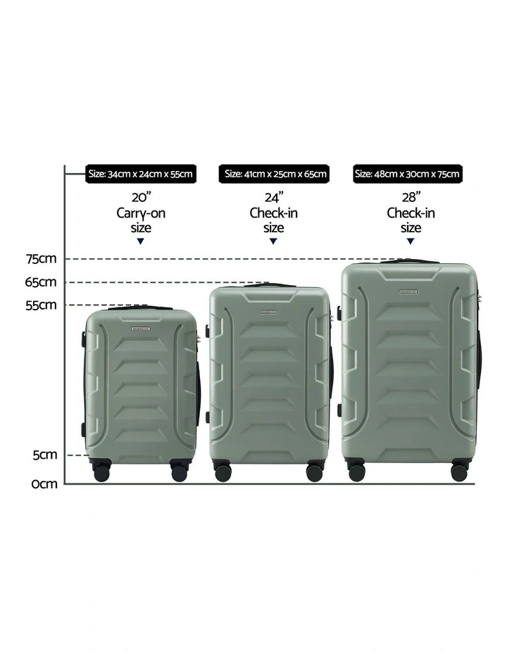 Luggage Trolley Set in Grey Green image 4