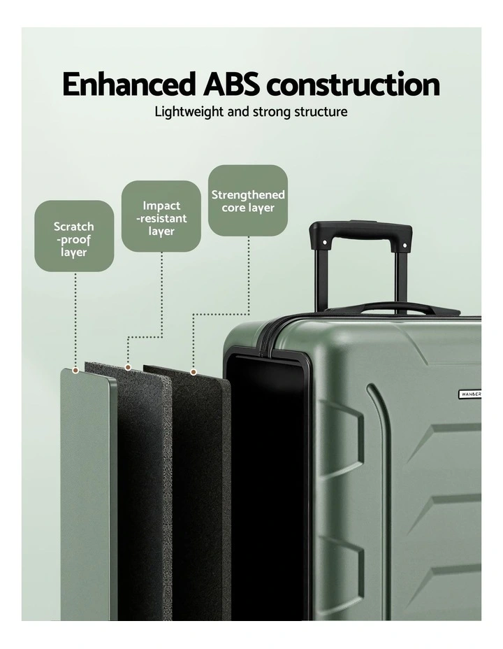 Luggage Trolley Set in Grey Green image 5