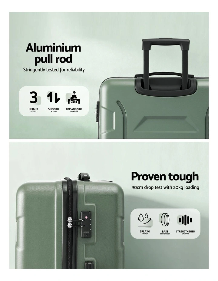 Luggage Trolley Set in Grey Green image 6