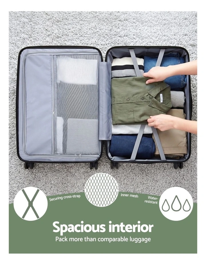 Luggage Trolley Set in Grey Green image 7