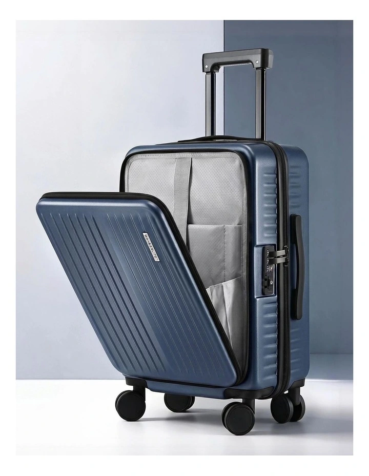 Carry On Front Pocket Luggage Suitcase in Navy image 3