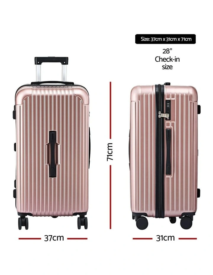 Trunk Luggage Suitcase in Rose Gold image 4