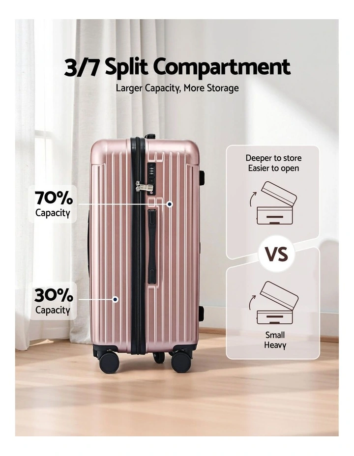 Trunk Luggage Suitcase in Rose Gold image 5