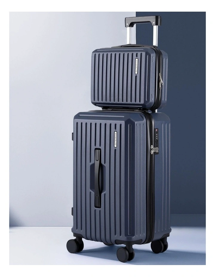 Trunk Luggage Suitcase 2 Pieces in Navy image 2